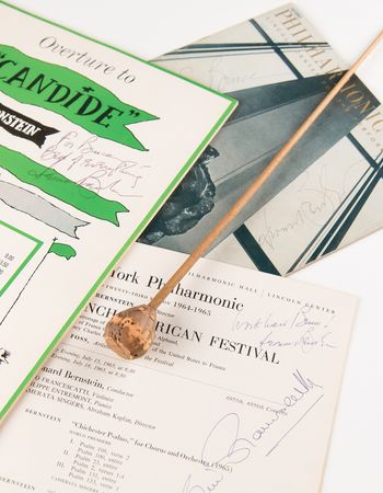 Lot #750 Leonard Bernstein's Stage-Used Baton for NY Philharmonic's Performance of Shostakovich's Symphony No. 5 in 1967 - Image 1