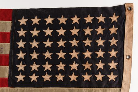 Lot #360 Normandy Invasion Flag from USS LST-392 - Rare 48-Star Naval Ensign Flag from D-Day - Image 4