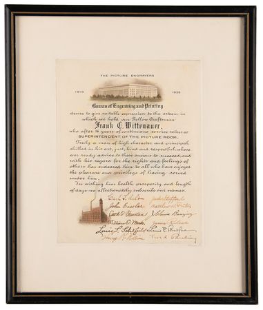 Lot #667 Bureau of Engraving and Printing Multi-Signed (12) Certificate - Image 1