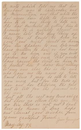 Lot #234 Jim Younger Autograph Letter Signed from Minnesota State Prison - 