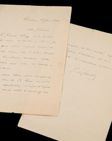 Lot #392 Charles de Gaulle WWII-Dated Autograph Letter Signed to Gen. Weygand, from Exile in London on June 20, 1940: 