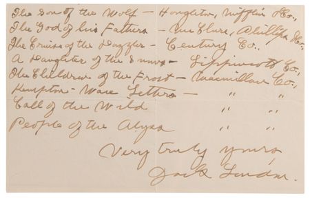 Lot #707 Jack London Autograph Letter Signed (1903) with Rare Handwritten References to The Call of the Wild and His First Published Novel - Image 5