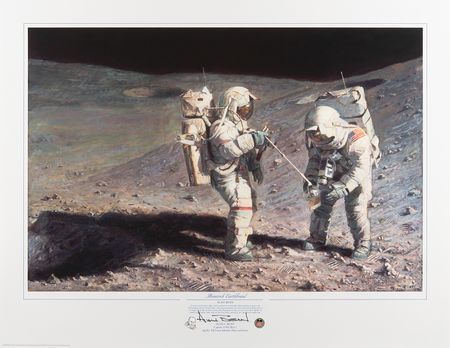 Lot #611 Alan Bean Signed Giclee Print: 'Moonrock Earthbound' (Ltd. Ed. #57/100) - Image 1