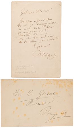 Lot #757 Richard Wagner Handwritten Draft for 