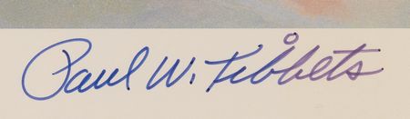 Lot #476 Enola Gay Signed 'Atomic Warfare Is Born' Print - Tibbets, Van Kirk, and Ferebee - Image 3