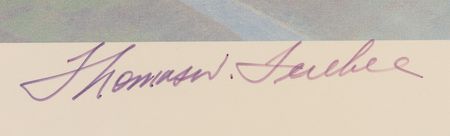 Lot #476 Enola Gay Signed 'Atomic Warfare Is Born' Print - Tibbets, Van Kirk, and Ferebee - Image 4
