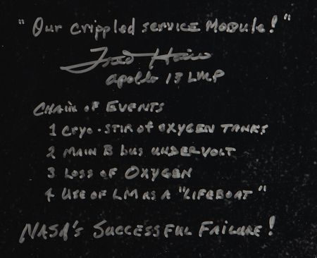 Lot #628 Fred Haise Oversized Signed Photograph - Image 2