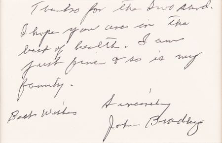 Lot #500 Iwo Jima: John Bradley Autograph Note Signed and Iwo Jima Sand - Image 2