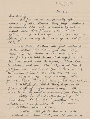 Lot #395 Dwight D. Eisenhower War-Dated Autograph Letter Signed to Mamie - Image 1