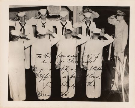 Lot #400 Douglas MacArthur Signed Photograph - Pictured Aboard the USS Cleveland in Borneo (1945) - Image 3