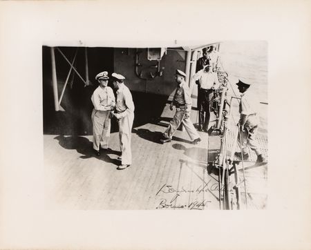 Lot #400 Douglas MacArthur Signed Photograph - Pictured Aboard the USS Cleveland in Borneo (1945) - Image 5