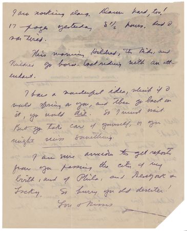 Lot #726 Zane Grey Autograph Letter Signed - Image 2