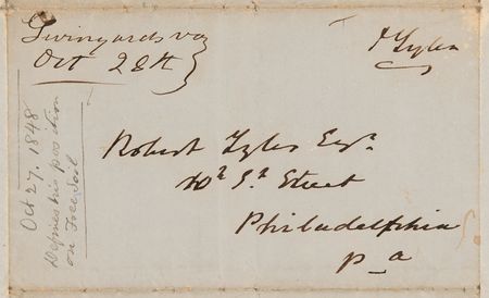 Lot #6 John Tyler Autograph Letter Signed Twice on the 1848 Presidential Election - 