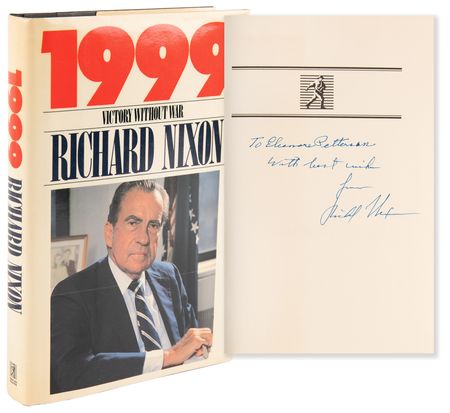 Lot #102 Richard Nixon Signed Book - 1999: Victory Without War - Image 1