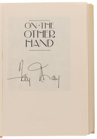 Lot #933 Fay Wray Signed Book - On the Other Hand - Image 4