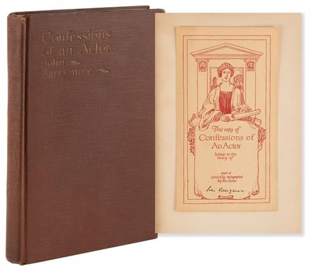 Lot #802 John Barrymore signed Book - Confessions of an Actor - Image 1