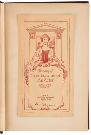 Lot #802 John Barrymore signed Book - Confessions of an Actor - Image 4