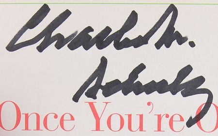 Lot #694 Charles Schulz Signed Book - Once You're Over The Hill - Image 2