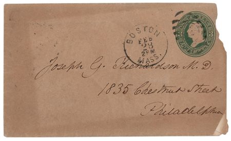 Lot #729 Oliver Wendell Holmes, Sr. Autograph Letter Signed on 