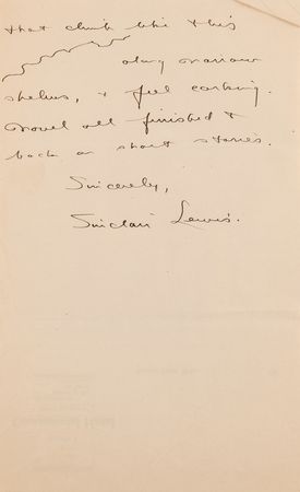 Lot #736 Sinclair Lewis (3) Autograph Letters Signed - Image 8