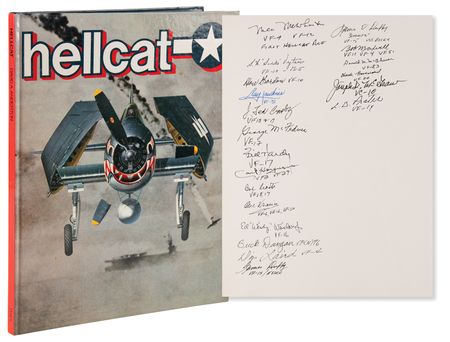 Lot #486 Fighter Pilots Signed Book - Hellcat - Image 1