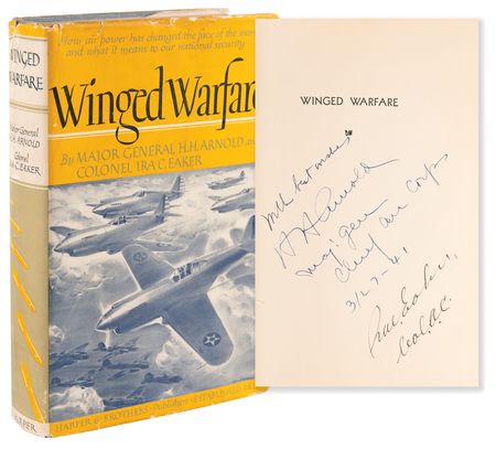 Lot #441 Hap Arnold and Ira Eaker Signed Book - Winged Warfare - Image 1