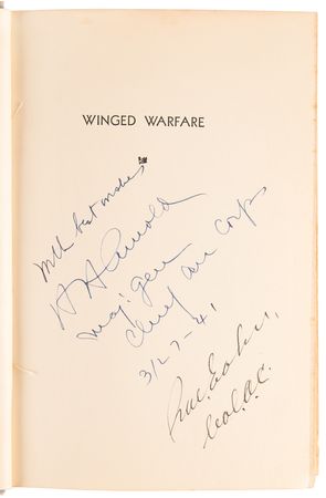Lot #441 Hap Arnold and Ira Eaker Signed Book - Winged Warfare - Image 4
