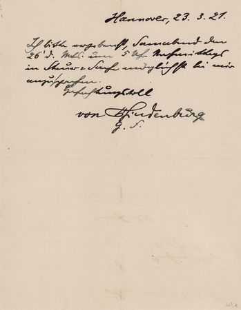 Lot #497 Paul von Hindenburg Autograph Letter Signed - Image 1