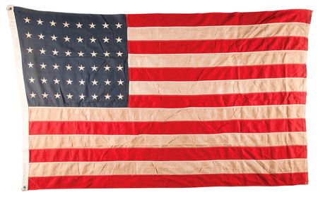 Lot #437 American Flag (48 Star) by Bull Dog Bunting and WWII Home Front Banner (ca. 1941-1945) - Image 2