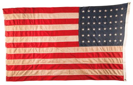 Lot #437 American Flag (48 Star) by Bull Dog Bunting and WWII Home Front Banner (ca. 1941-1945) - Image 3