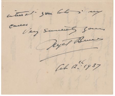 Lot #814 Nigel Bruce Autograph Letter Signed: 