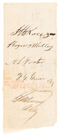 Lot #150 Martin Van Buren Signed Check - Image 2