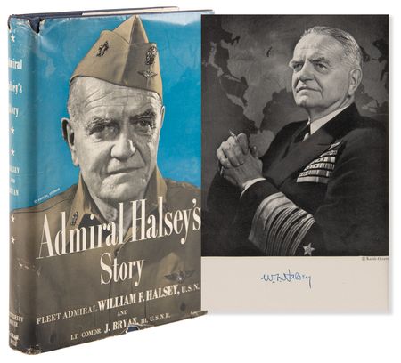 Lot #496 William F. Halsey Signed Book - Admiral Halsey's Story - Image 1
