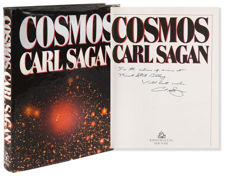 Lot #330 Carl Sagan Signed Book - Cosmos - Image 1