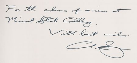 Lot #330 Carl Sagan Signed Book - Cosmos - Image 2