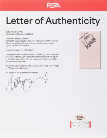 Lot #126 Donald Trump Signed Book - Trump: The Art of the Comeback - Image 5