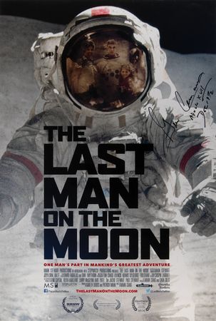 Lot #615 Gene Cernan Signed 'The Last Man on the Moon' Movie Poster (22.25? x 33?) - From the Personal Collection of Gene Cernan - Image 1