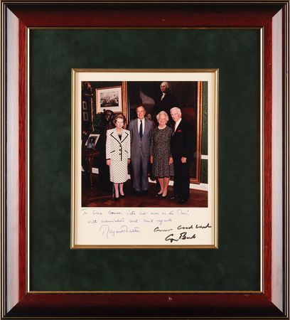 Lot #43 George Bush and Margaret Thatcher Signed Photograph - From the Personal Collection of Gene Cernan - Image 1