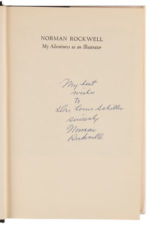 Lot #681 Norman Rockwell Signed Book - My Adventures as an Illustrator - Image 4