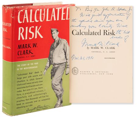 Lot #468 Mark Clark Signed Book - Calculated Risk - Image 1