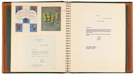 Lot #61 Dwight D. Eisenhower (16) Typed Letters Signed in Scrapbook of Brig. Gen. Robert L. Schulz - Image 4