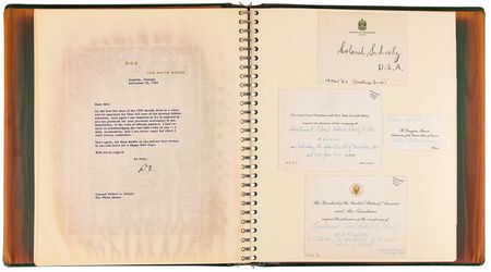 Lot #61 Dwight D. Eisenhower (16) Typed Letters Signed in Scrapbook of Brig. Gen. Robert L. Schulz - Image 6