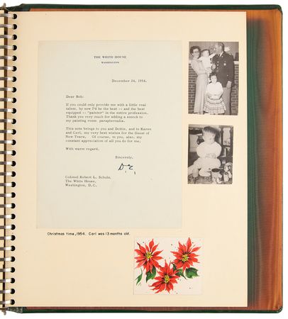 Lot #61 Dwight D. Eisenhower (16) Typed Letters Signed in Scrapbook of Brig. Gen. Robert L. Schulz - Image 9