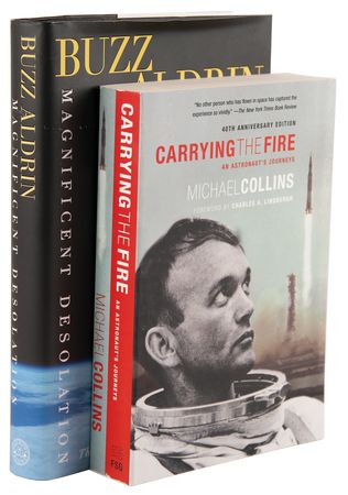 Lot #597 Apollo 11: Buzz Aldrin and Michael Collins (2) Signed Books - Image 1