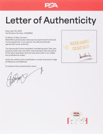 Lot #128 Donald Trump Signed Baseball Cap - Make America Great Again - Image 9