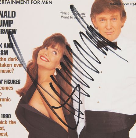Lot #129 Donald Trump Signed Playboy Magazine (March 1990) - Image 2