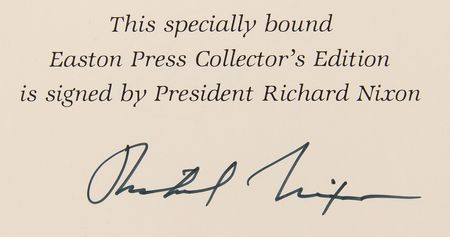 Lot #100 Richard Nixon Signed Book - The Memoirs of Richard Nixon - Image 2