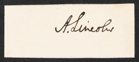 Lot #10 Abraham Lincoln Signature - Image 1