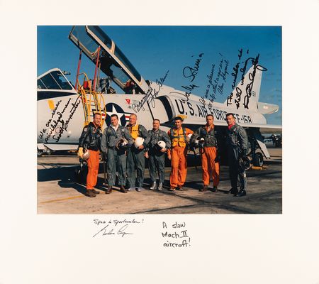 Lot #638 Mercury Astronauts Signed Oversized Photograph - Image 1