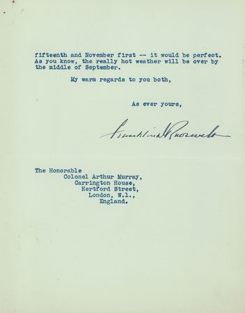 Lot #407 President Franklin D. Roosevelt Letter on Nazi-ism and 'Another crisis in Germany' (February 1938) - Image 3
